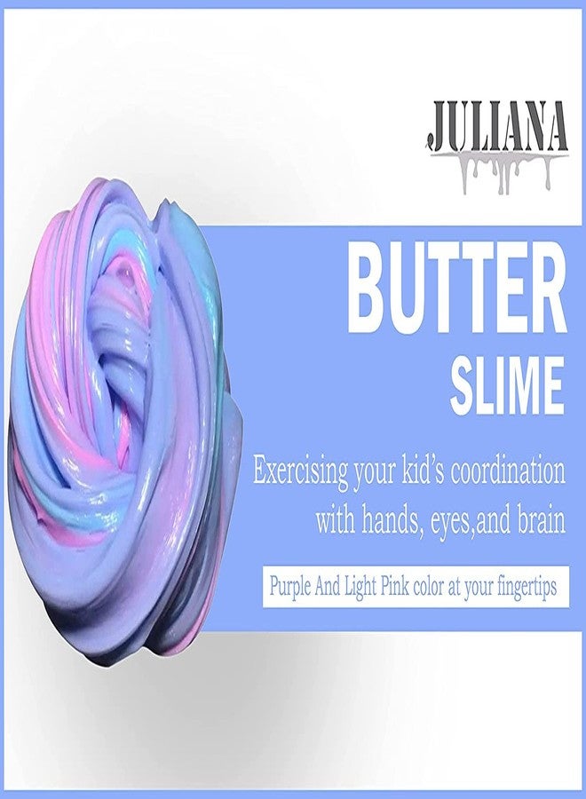 جوليانا مجموعة جوليانا الصيفية الناعمة المطاطية من سلايم الزبدة، لعبة معجون ممتعة لتخفيف التوتر للبنات والأولاد (عبوة من 3 قطع - محفز مجاني) - Image 4